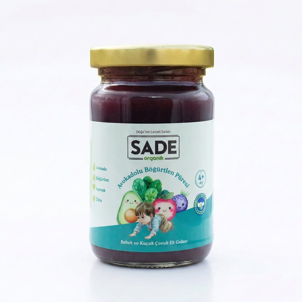 Sade Organic Avocado & Blackberry Purée 100 Gr (4+ Months)