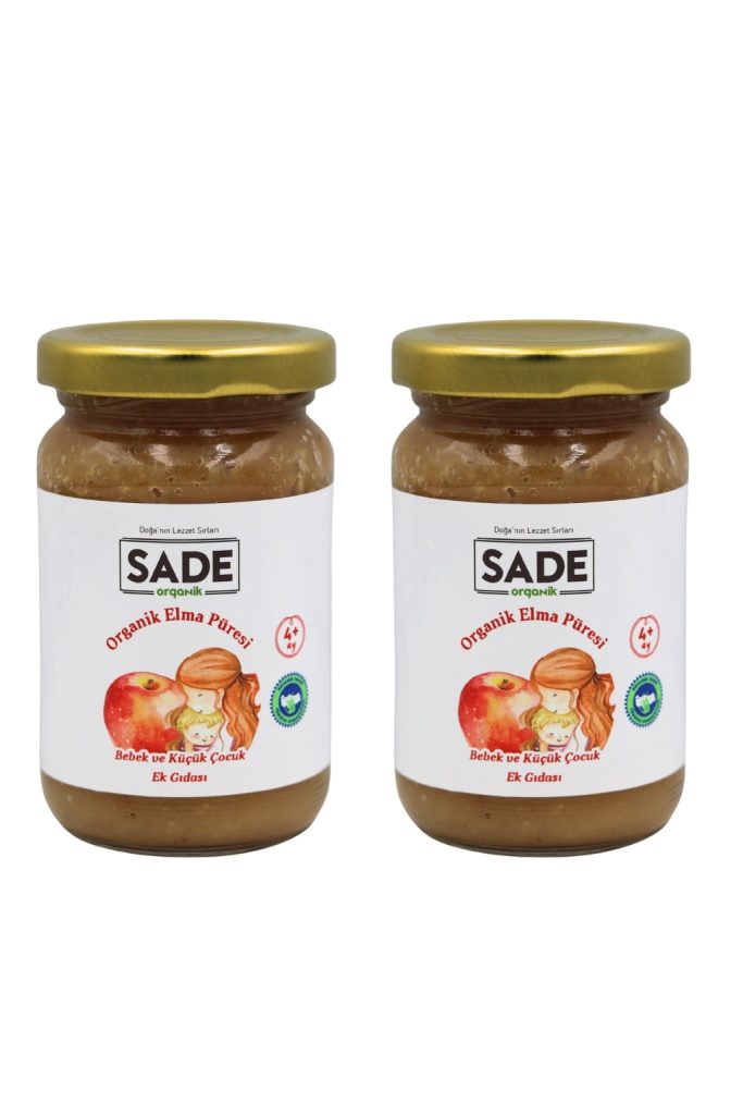 Sade Organic Apple Purée 100 G. 2-Pack