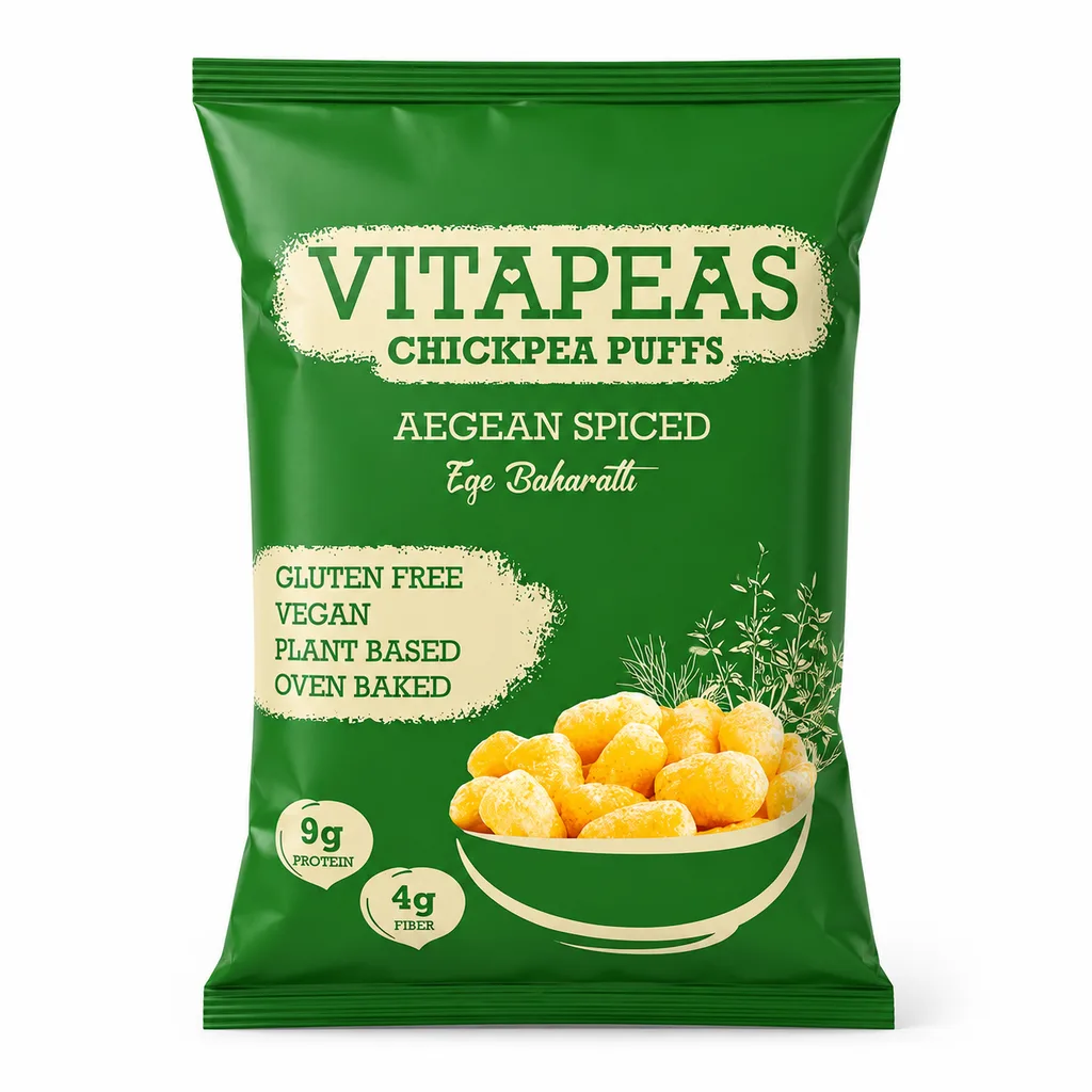 Vitapeas Aegean Spiced Chickpea Crisps - Healthy Snack